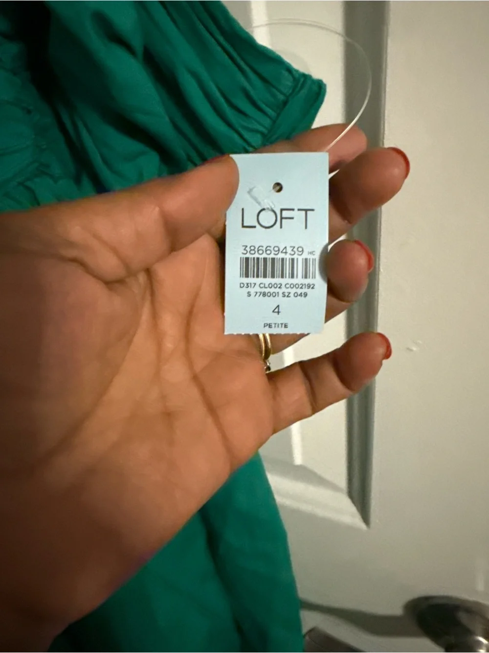 LOFT Teal Ruched Bodice Maxi Dress